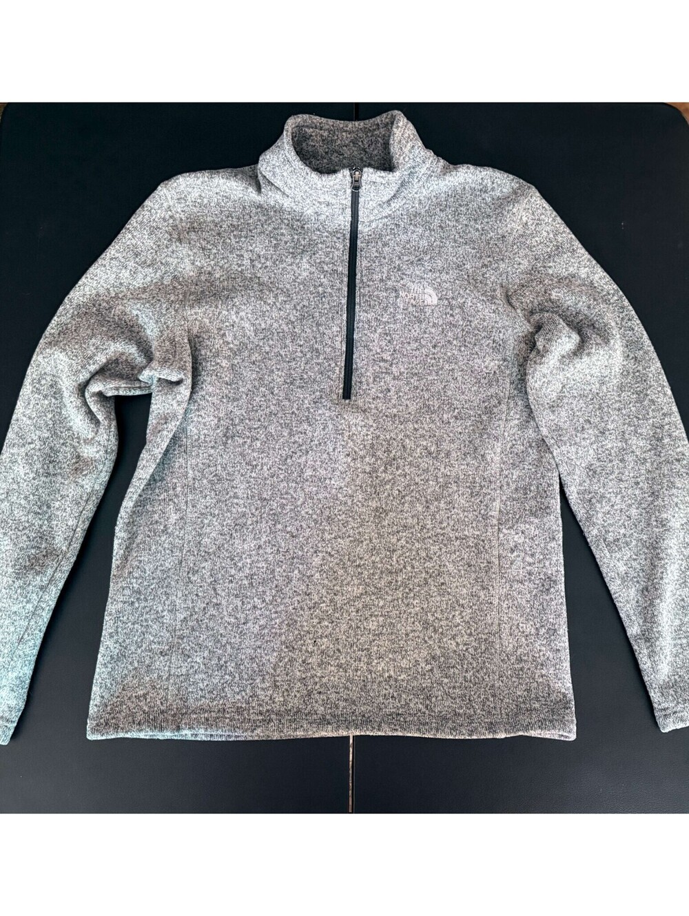 The North Face Sweater Gray Gordon Lyons 1/4 Zip Fleece Pullover Men's Medium